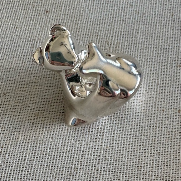 Silver Tone Mother and Baby Polar Bear Pendant - Picture 2 of 9